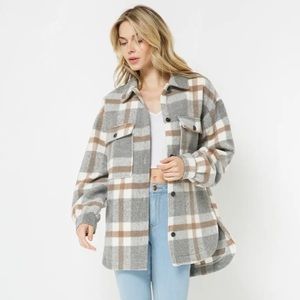 Plaid Flannel Shacket Size Small NWT